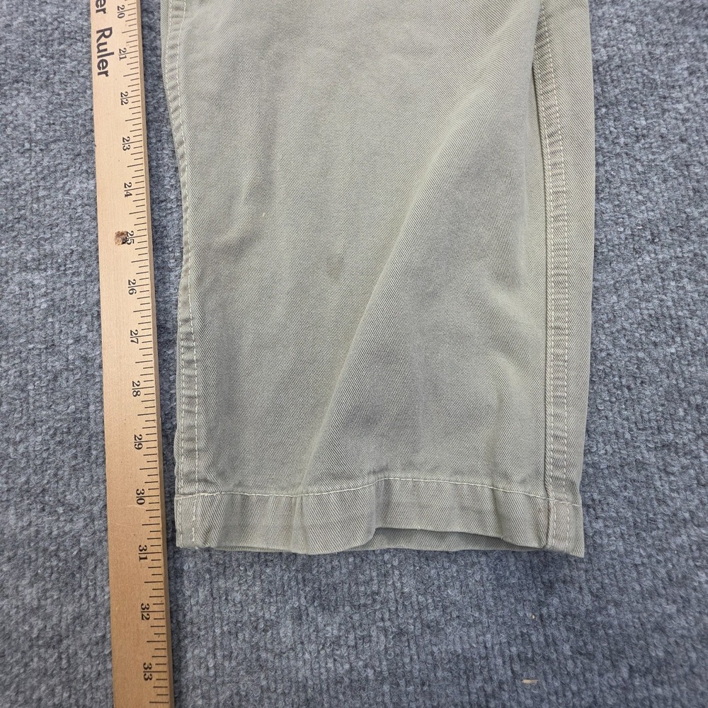 Vintage Gramicci Belted Pants Women's XL 18-20 Beige Green Faded Made USA - Picture 16 of 16